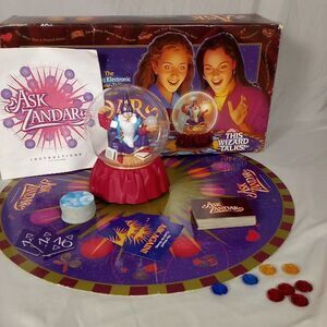 Ask Zandar Board Game 1992 Milton Bradley Complete Vintage Fortune Telling Game